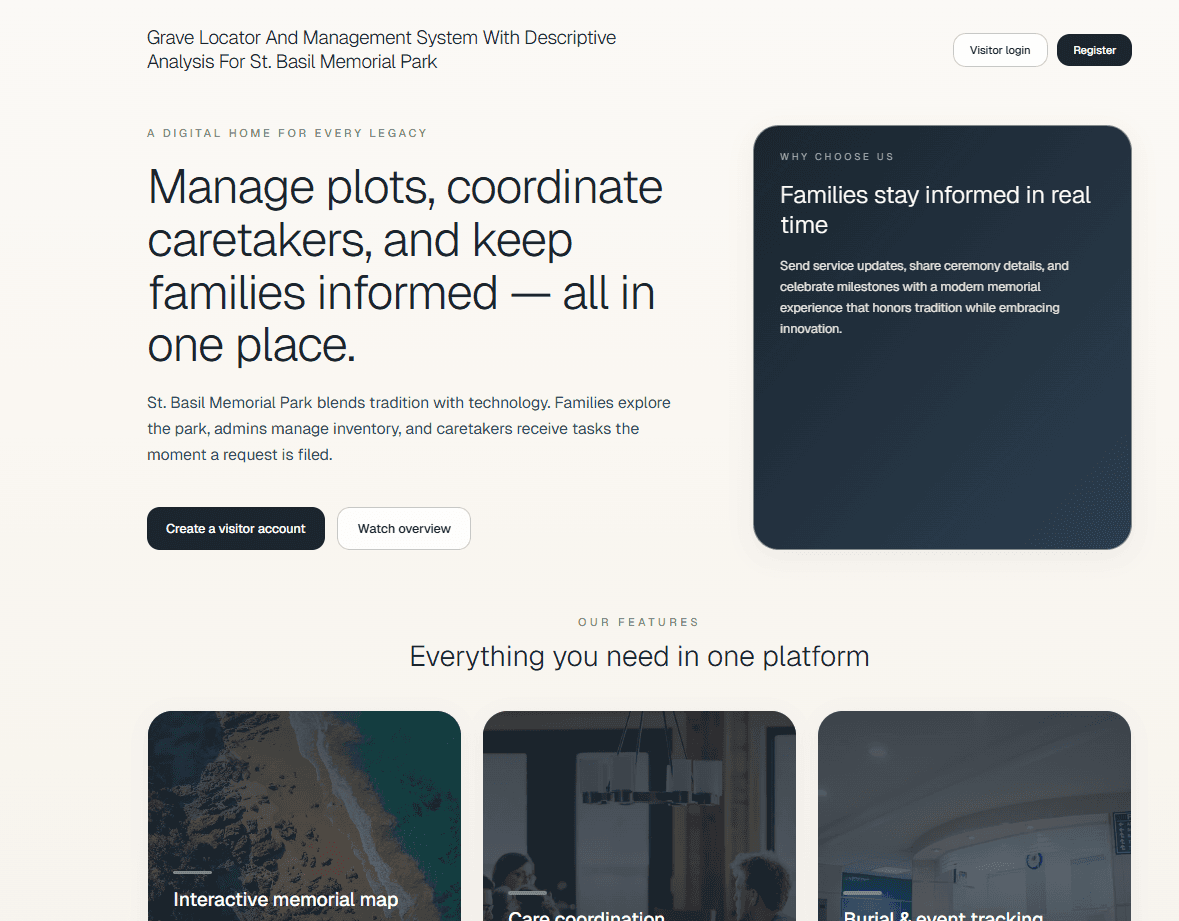 Grave Locator And Management System